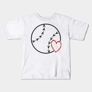 Baseball Heart Kids T-Shirt